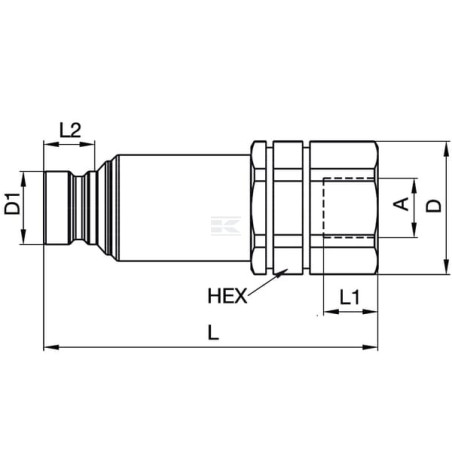 Embout PARKER FEC50212FB