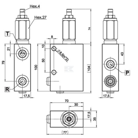 Soupape réduction FLUIDPRESS FPRPUD05003