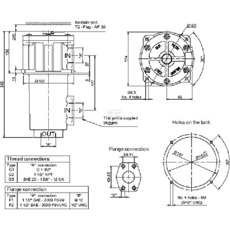 Filtre de retour MP FILTRI FRI250A10N76