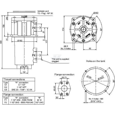 Filtre de retour MP FILTRI FRI250A10N76