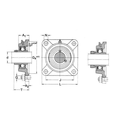 Palier complet SKF FY2WF