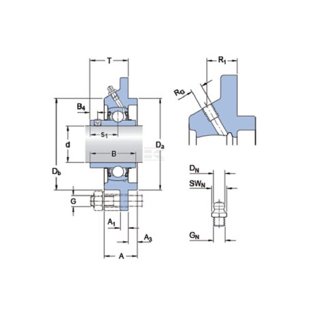 Palier complet SKF FYC65TF