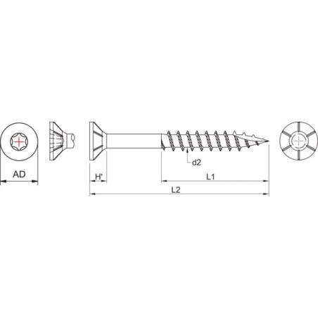 Vis UNIVERSEL SPT316P200