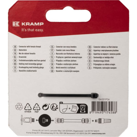 Raccord UNIVERSEL GA201P34