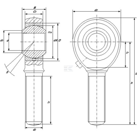 Embout de bielle INA/FAG GAKR20PBINA