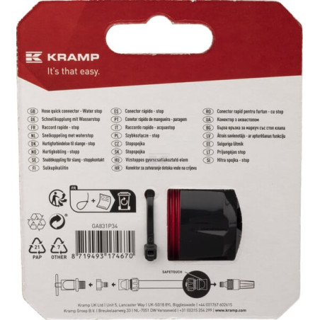Raccord rapide UNIVERSEL GA831P34