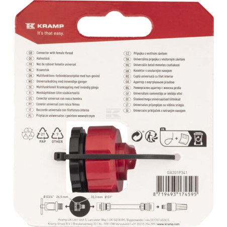 Raccord UNIVERSEL GA201P341