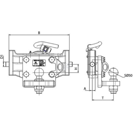 Accouplement de remorque SAUERMANN HS200K50320