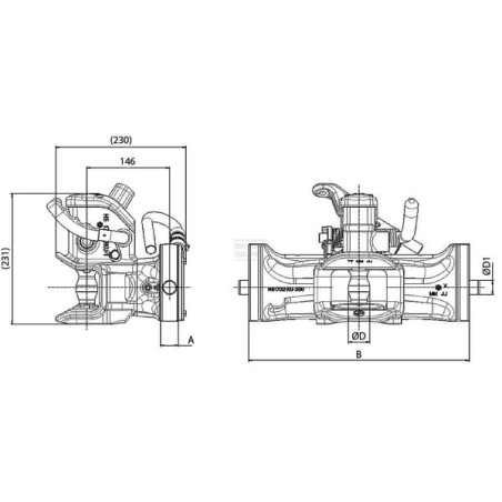 Accouplement de remorque SAUERMANN HS17001KU38