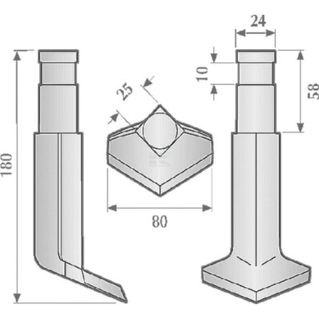 Dent de herse RAU KE1403