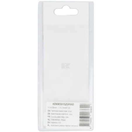 Cosse plate mâle UNIVERSEL KRKK501525P06B