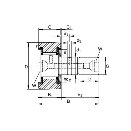 Galet de cames SKF KR47PPASKF