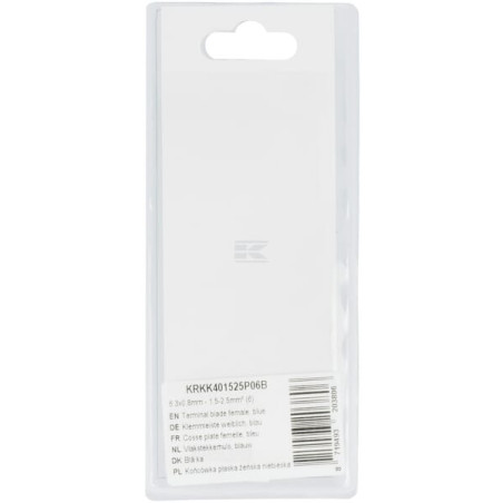 Cosse plate femelle UNIVERSEL KRKK401525P06B