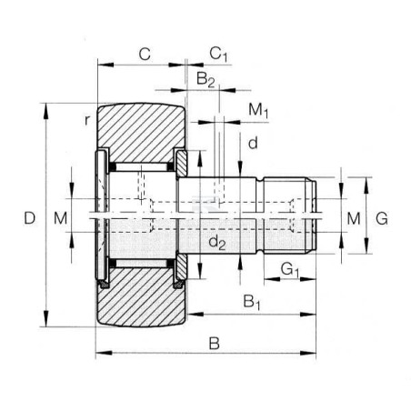 Galet de cames SKF KRV30PPASKF