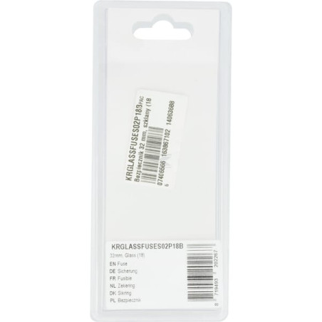 Fusible UNIVERSEL KRGLASSFUSES02P18B