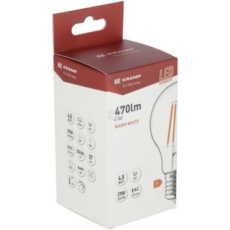 Ampoule LED à fil UNIVERSEL KRFBA6045E27