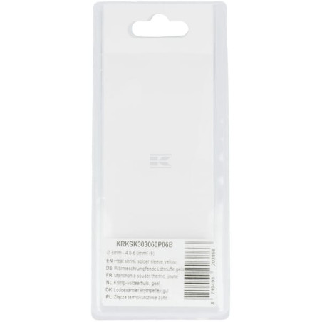 Gaine thermorétractable jaune UNIVERSEL KRKSK303060P06B