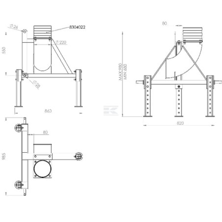 Buse d'accueil UNIVERSEL KRDSA200