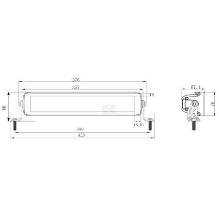 Barre lumineuse UNIVERSEL LA10812