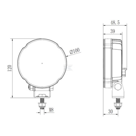 Phare de travail LED UNIVERSAL LA10907