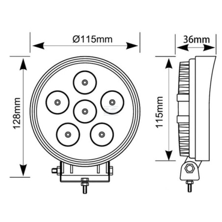 Phare de travail LED UNIVERSAL LA10907