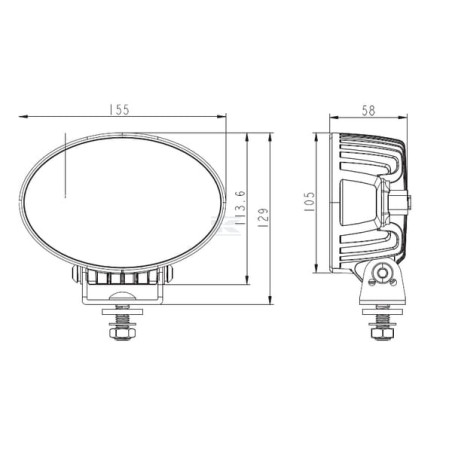Phare de travail LED UNIVERSEL LA10622