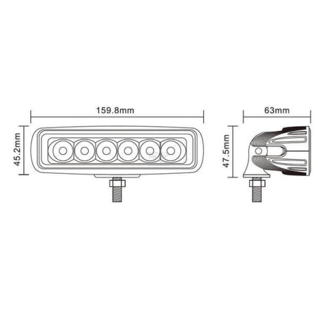 Phare de travail LED UNIVERSAL LA10902