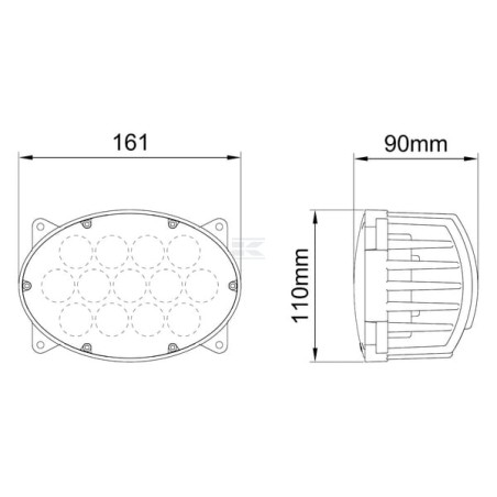 Phare de travail LED JOHN DEERE LA10559