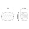 Phare de travail LED JOHN DEERE LA10559