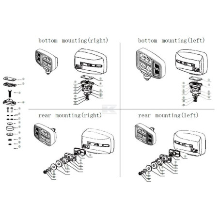 Phare LED UNIVERSEL LA10216HEAT