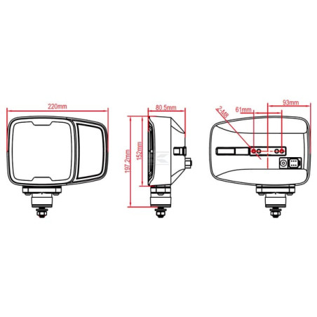 Phare LED UNIVERSEL LA10216HEAT