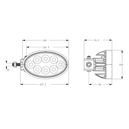 Lampe de travail LED CLAAS LA10558