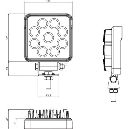 Phare de travail LED UNIVERSAL LA10904