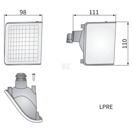 Feu de travail d'angle WESEM LPRE56651