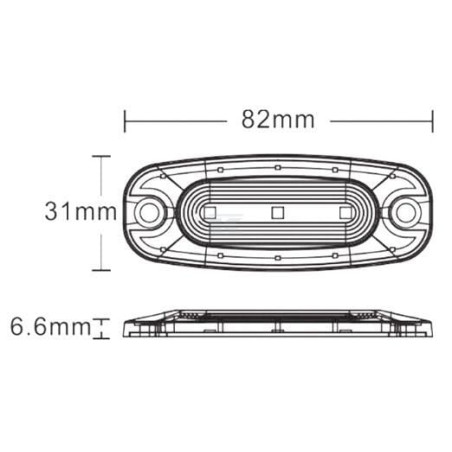 Feu de signalement LED UNIVERSAL LA20073B