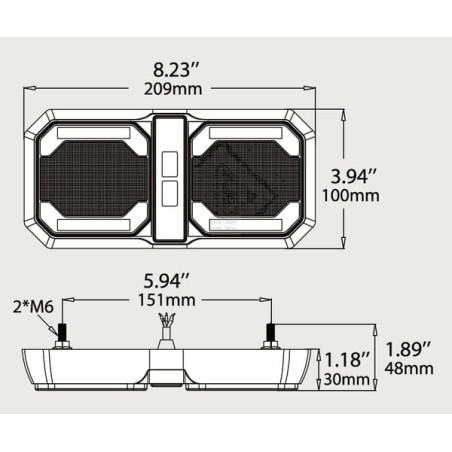 Feu arrière LED UNIVERSAL LA40090