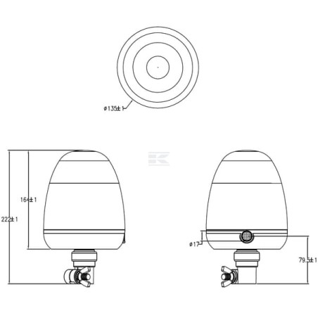 Gyrophares LED synchronisables UNIVERSEL LA20095