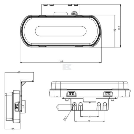 Feu de position LED UNIVERSEL LA30082