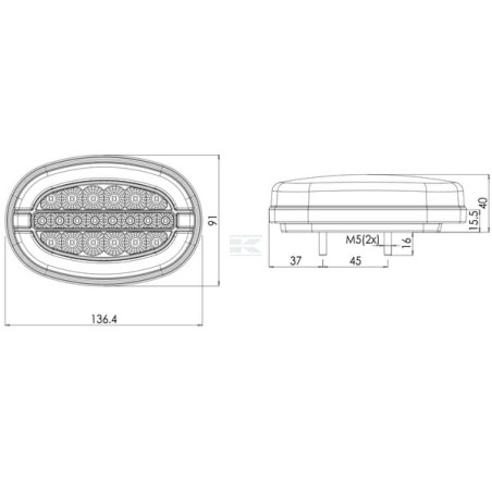 Feu avant LED UNIVERSAL LA80095