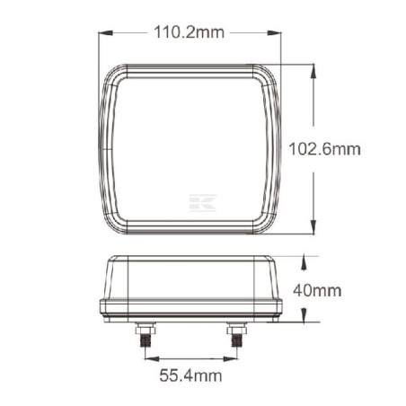 Feu arrière UNIVERSAL LA40080R