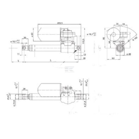 Adaptateur LINAK LA3031004015050N