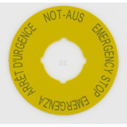 Plaques d'urgence EATON M22XBK1