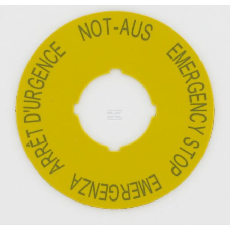 Plaques d'urgence EATON M22XBK1