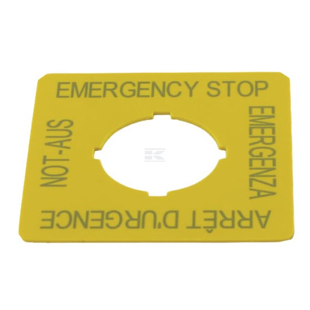 Plaques d'urgence EATON M22XYK1