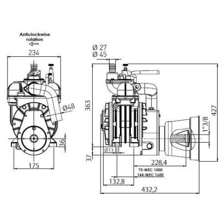 Entretoise BATTIONI PAGANI MEC1000H
