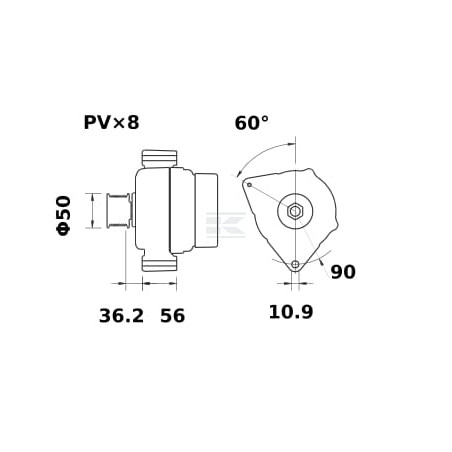 Alternateur MAHLE MG851