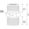 Raccord LÜDECKE N34IS