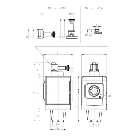 Vanne d'isolement CAMOZZI MX212V16