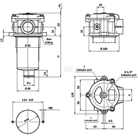 Boîtier MP FILTRI MPF91002