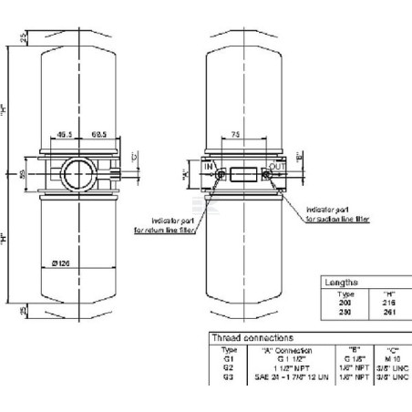 Tête de filtre MP FILTRI MPS9200RG1